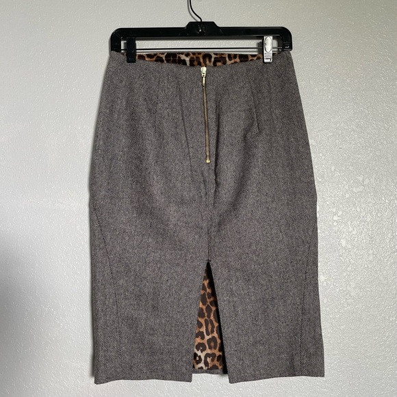 Express Design Studio - Wool Blend Gray Pencil Skirt - Size 2 - Picture 3 of 8
